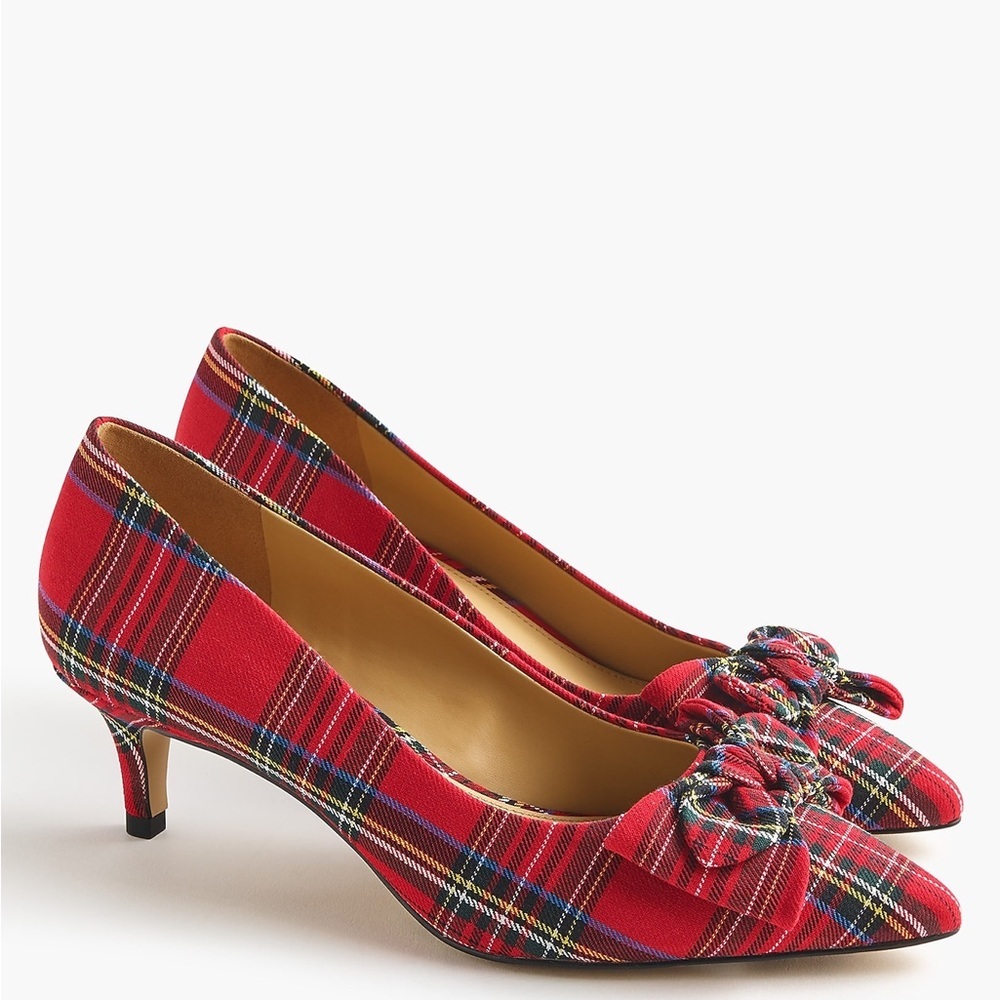J Crew Tartan Esme kitten heels CD249